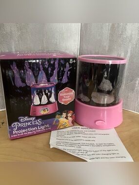 Disney Princess Girl’s Purple LED Projector Night Light Lamp